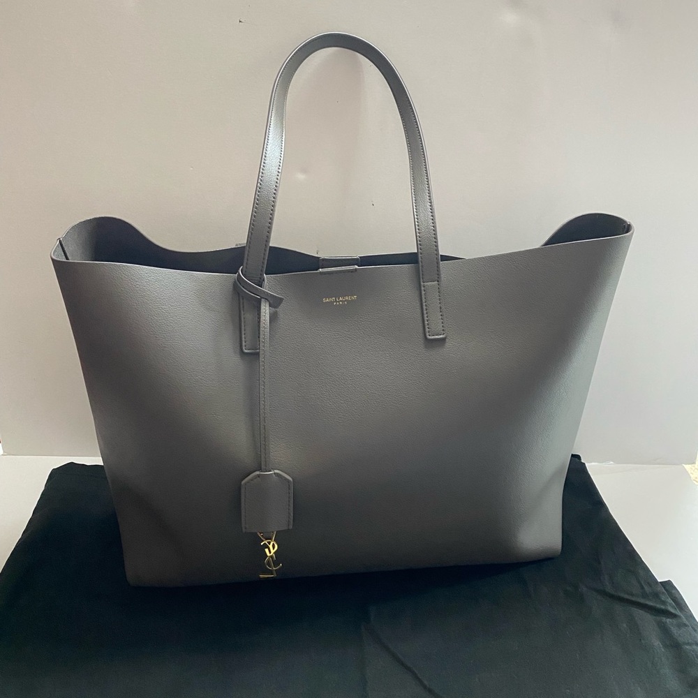 Saint Laurent Gray Shopping Tote